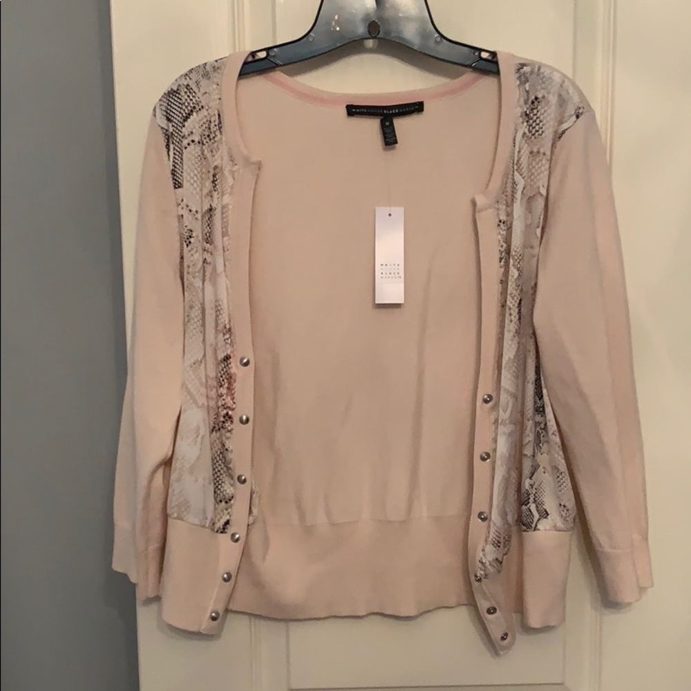 Light pink printed cardigan